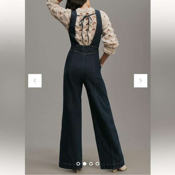 Pilcro by Anthropologie Modern Sportsuit romper denim jumpsuit size 6 women’s - Picture 2 of 16